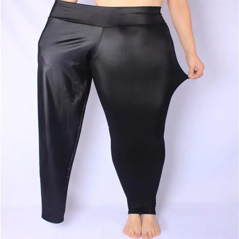plus size high waisted leather pants