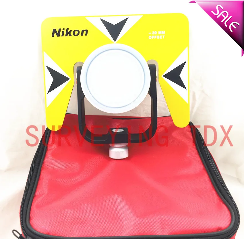 

NEW Yellow color Single Prism package AK18 for NIKON TOTAL STATIONS surveying instrument constant: -30 /0mm 5/8x11 female thread