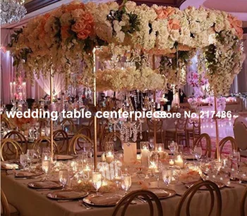 

painted mental gold iron large and tall Artificial flower arrangement stand table centerpieces