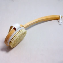 42*11cm Curved Long-handled Bristle Detox Wooden Body Brush Skin Brush bathroom accessories