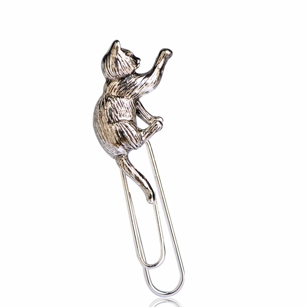 Funmor винтажные броши в форме кошки для женщин и мужчин античный серебряный цвет без булавки ретро животное костюм воротник клип декоративная брошь