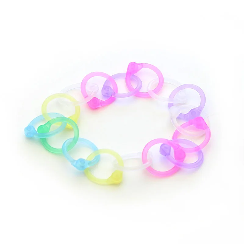 Colorful Plastic Circle Ring Multi-Function Creative Loose-Leaf Binder Ring For DIY Album Book Binder Hoops Office Binding Rings