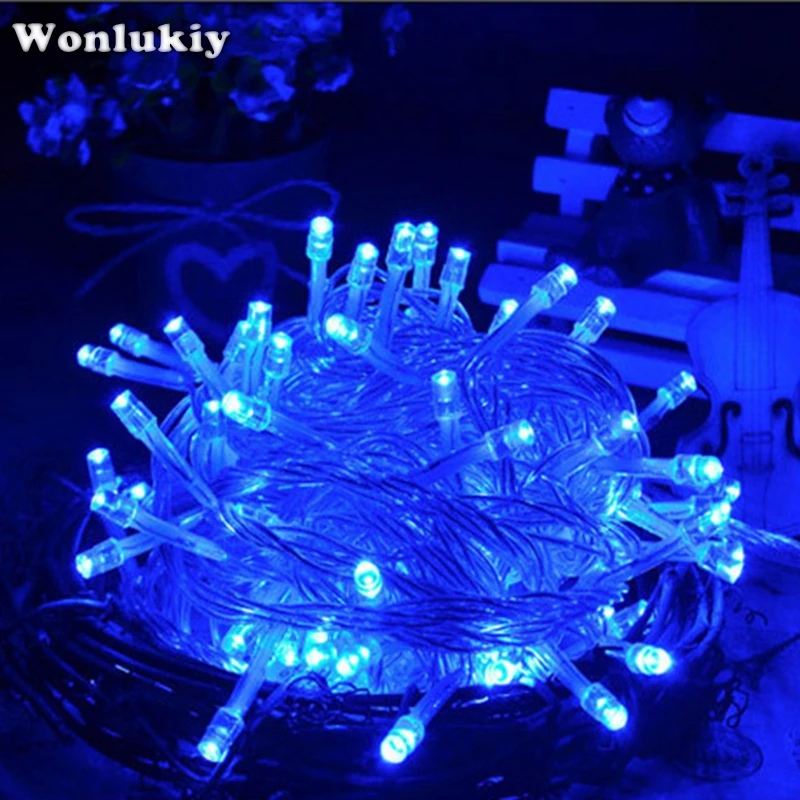 

Wonlukiy 100M 600 LEDs Garland Lighting Christmas Outdoor Waterproof Decoration Chains Wedding Party String Light 220V EU Plug