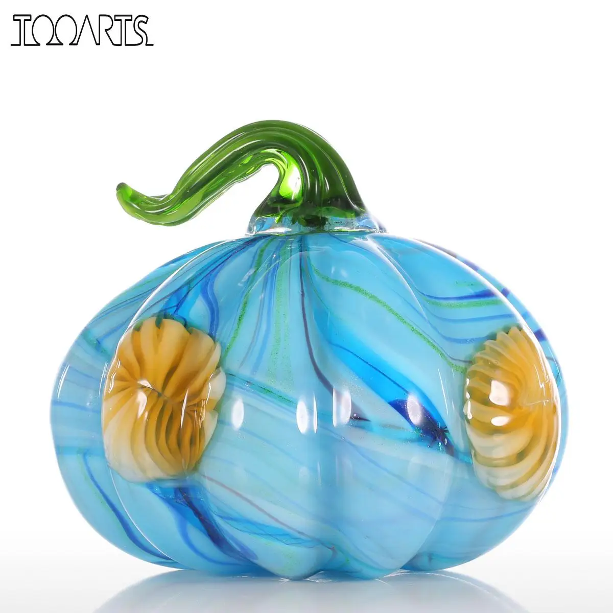 Koop Tooarts Kleurrijke Pompoen Beeldje Gift Glas Moderne Plant Beeldjes Woondecoratie Accessoires Handblown Home Decor Multicolor