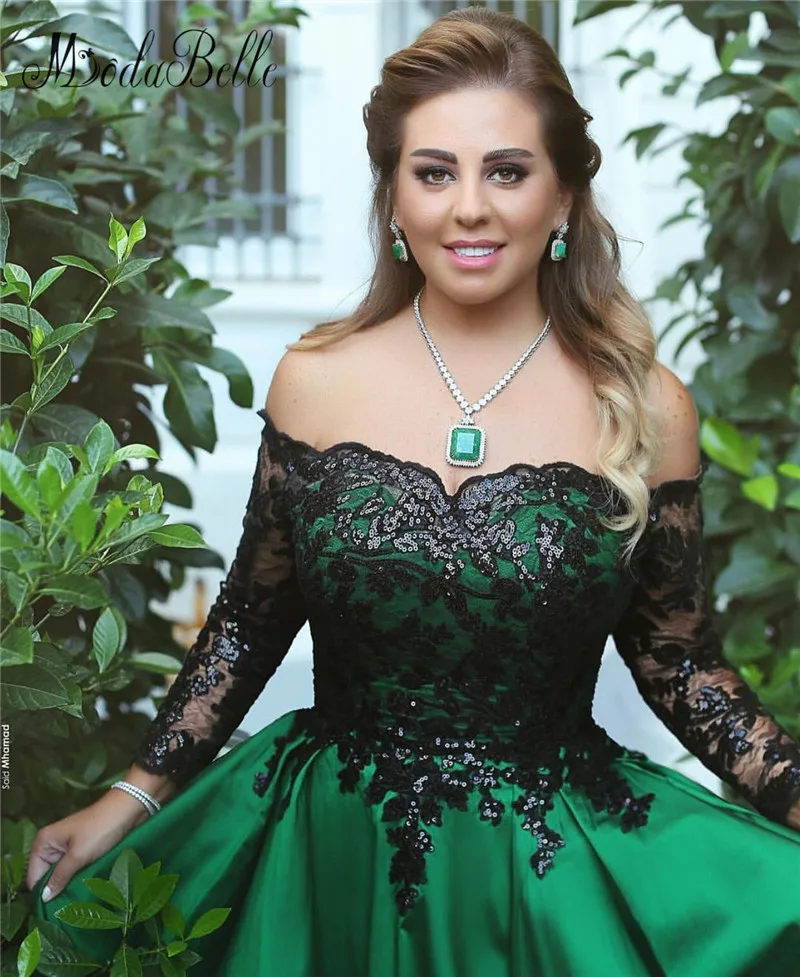 Modabelle элегантный Longo Vestido de festa лодка средства ухода за кожей шеи одежда с длинным рукавом Аппликация блестками вечерние платья Cutsom