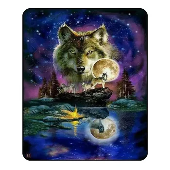 

Wolf Blanket for Kids Adults Star Plush Throw Blanket Sofa Animal Thin Quilt Thicken blanket Warm and comfortable