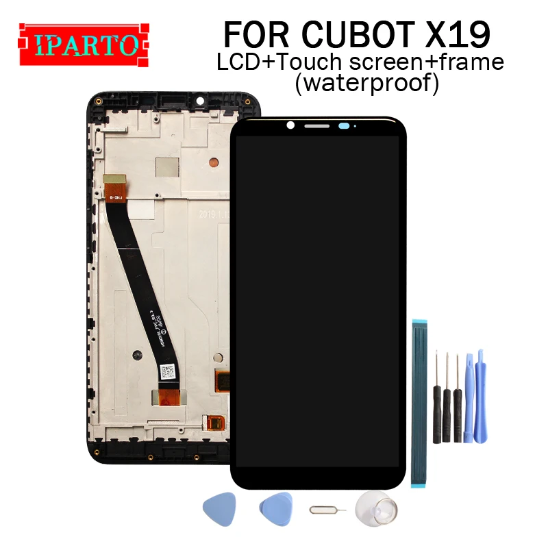

5.93 inch CUBOT X19 LCD Display+Touch Screen Digitizer +Frame Assembly 100% Original New LCD+Touch Digitizer for X19