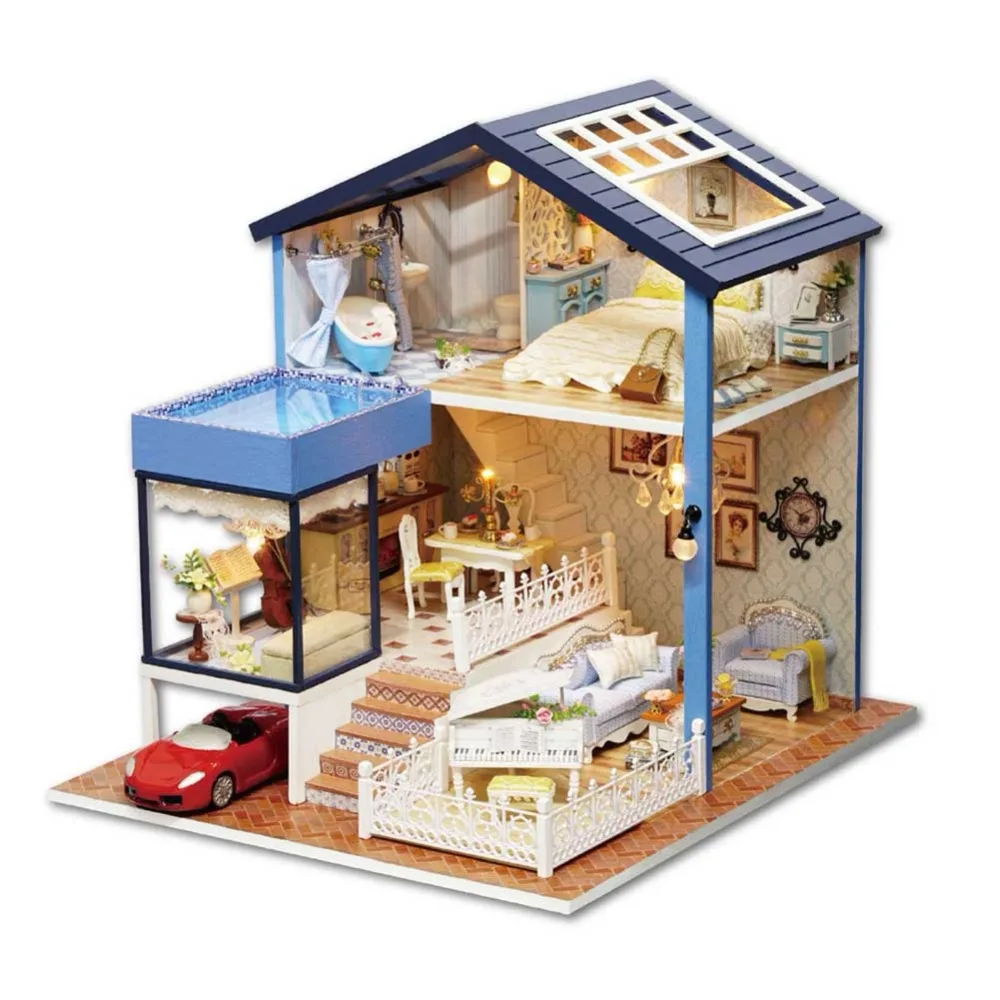 

DIY Wooden Dollhouse Miniature Assemble Kit birthday gift