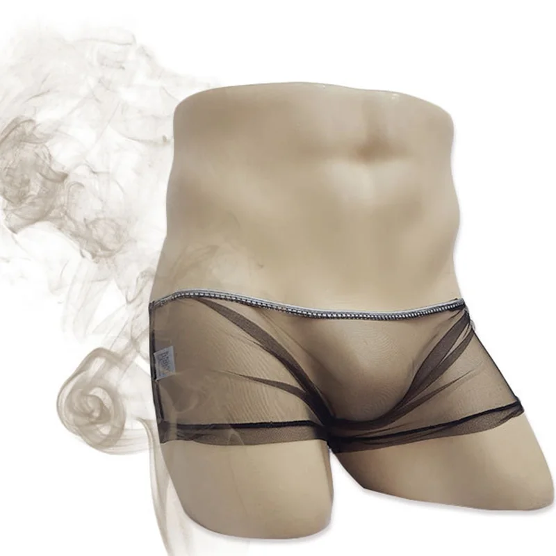 

Soutong Sexy Men Boxer Underwear Mesh Transparent Underwear Men Cueca Boxer Underpants calzoncillos hombre Sexy Panties Men