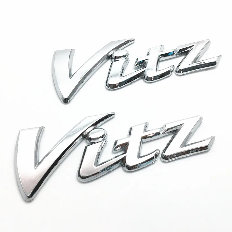 

10pcs VITZ ABS Plastic Chrome Auto Car Rear Trunk Number / Letter logo Badge Emblem Decals Car Styling Accessories Side Stickers