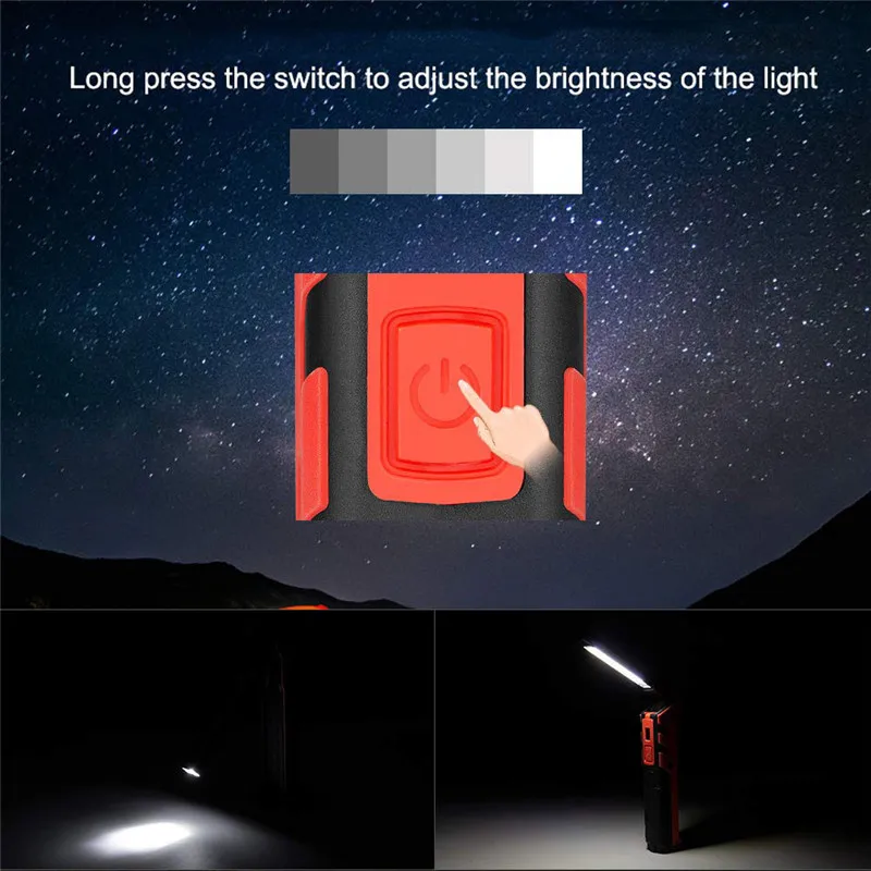 2000mAh COB Foldable Work Light Rechargeable led focus Rechargeable Portable Spotlight with 270° Rotation USB Lamp Searchlight (8)