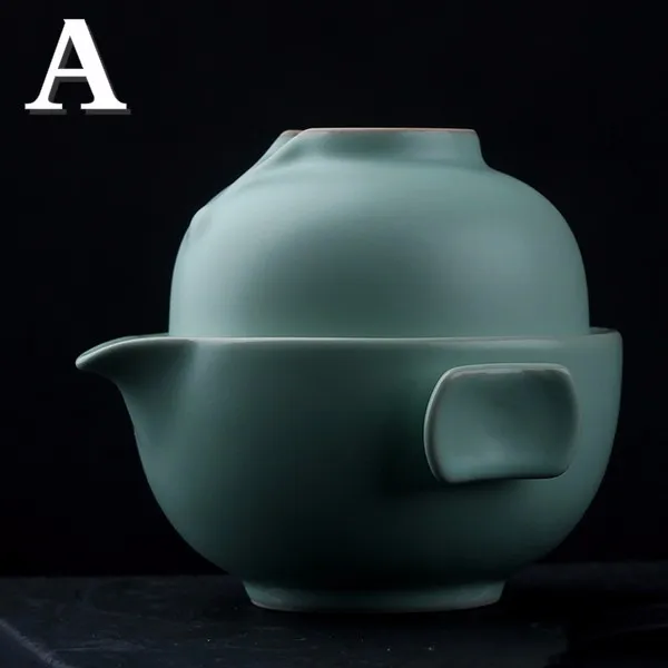 Быстрая чашка Цзиндэчжэнь китайский Селадон фарфоровый чайный набор керамический чайный набор кунг-фу включает в себя 1 горшок 1 чашка путешествия Гонг фу Чайный горшок чайная чашка