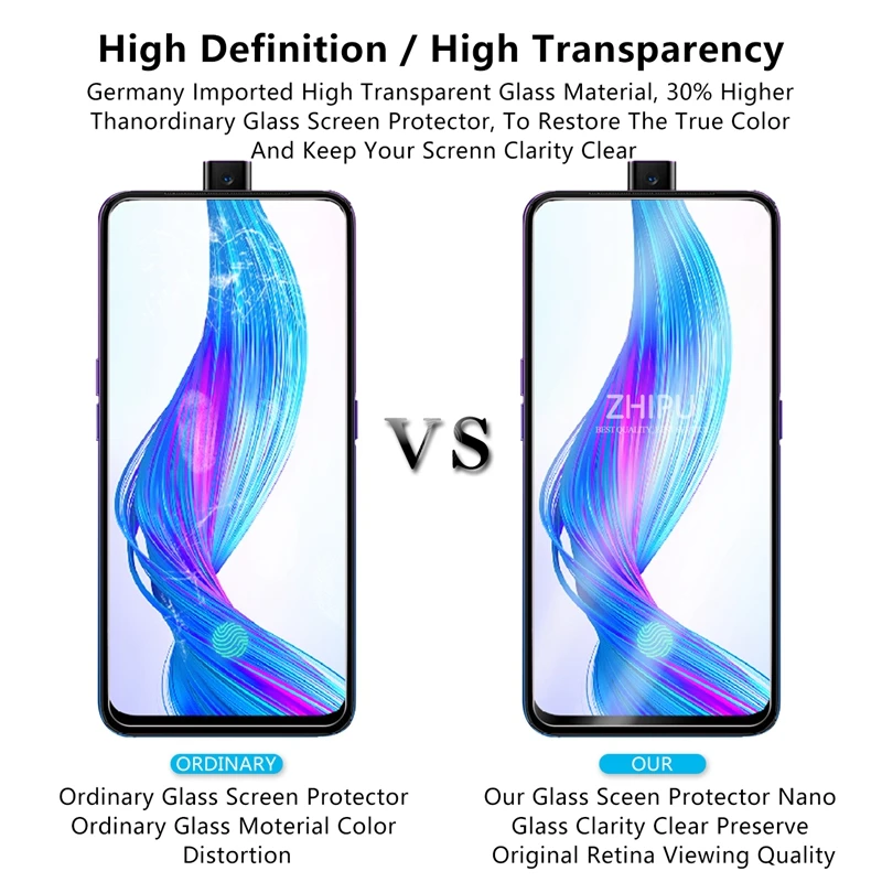 Закаленное стекло для экрана Realme X 10 шт. 2.5D 9H Премиум RMX1901 защитная пленка 6 53