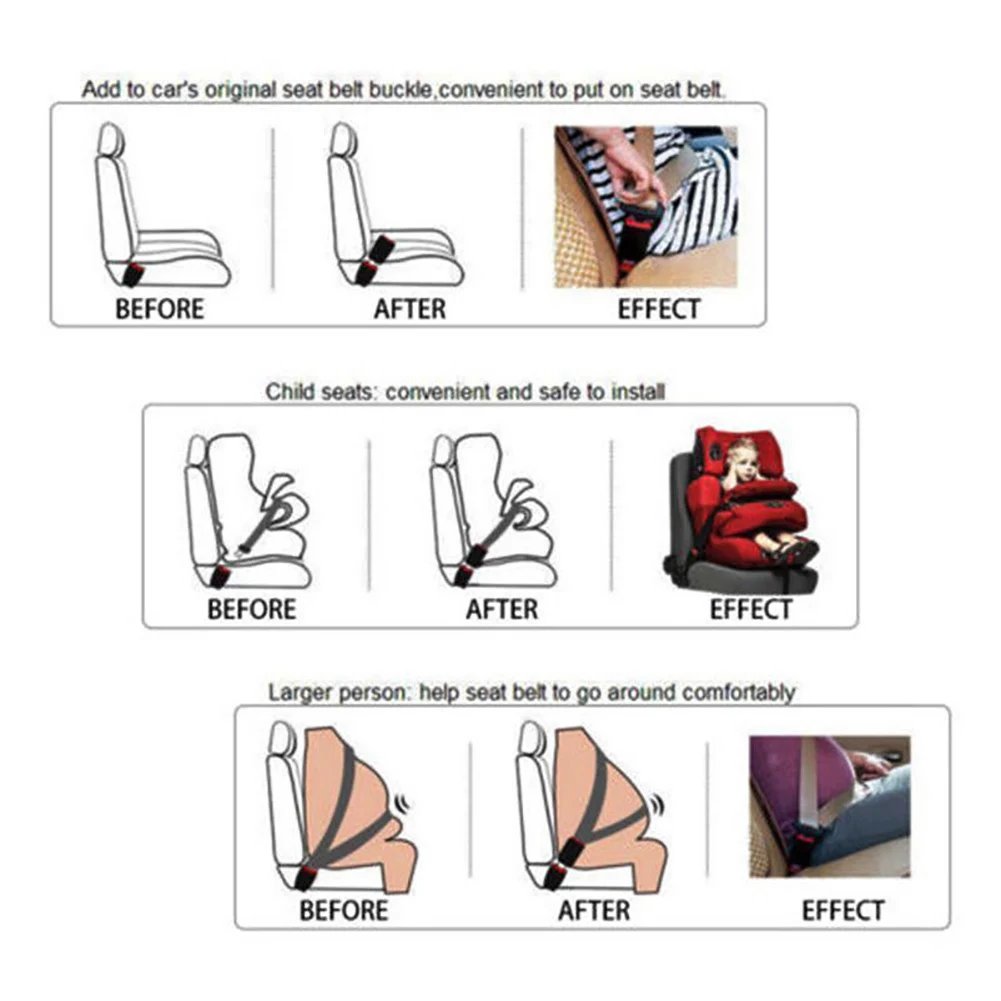 Универсальный автомобильный ремень безопасности удлинитель для ремня безопасности Пряжка безопасности удлинитель комфорт и безопасность для беременных женщин и их младенцев аксессуары