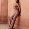 Seamyla 2022 New Bandage Jumpsuits Women Sexy Sleeveless Boot Cut Rompers Bodycon Overalls Summer Club Party Long Bodysuits ► Photo 2/6