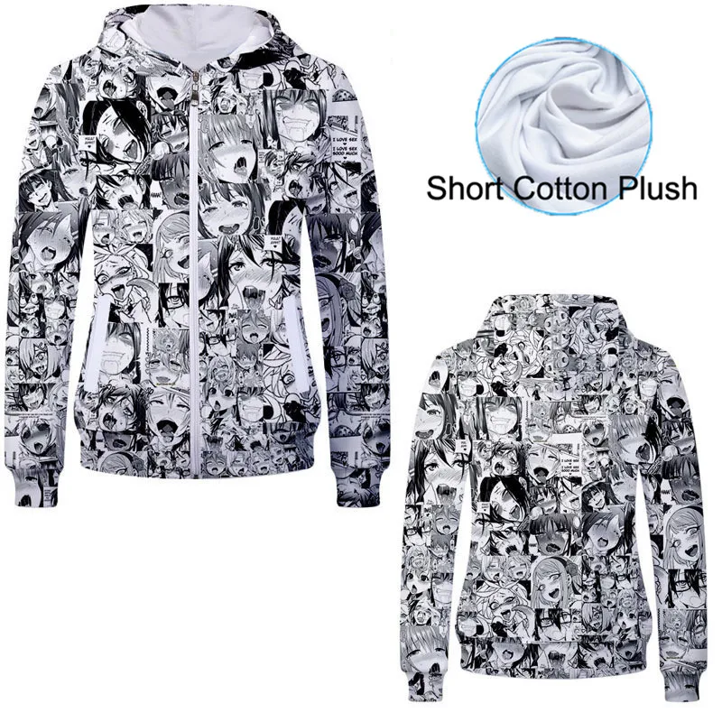 2019 Unisex Cotton Hooded Sweatshirt Anime Aheigao Uniform 3D Hoodies Cute Cartoon Cosplay Costume Hoodies