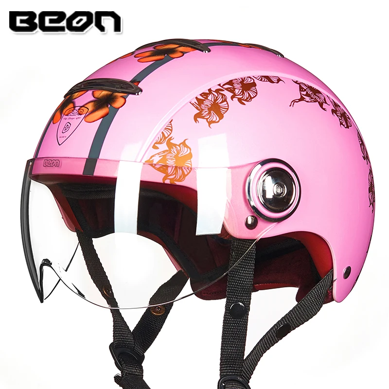 BEON скутер мото rcycle шлем половина лица винтажный шлем мото шлем Casco moto cicleta Capacete шлемы Vespa светильник вес - Цвет: 12