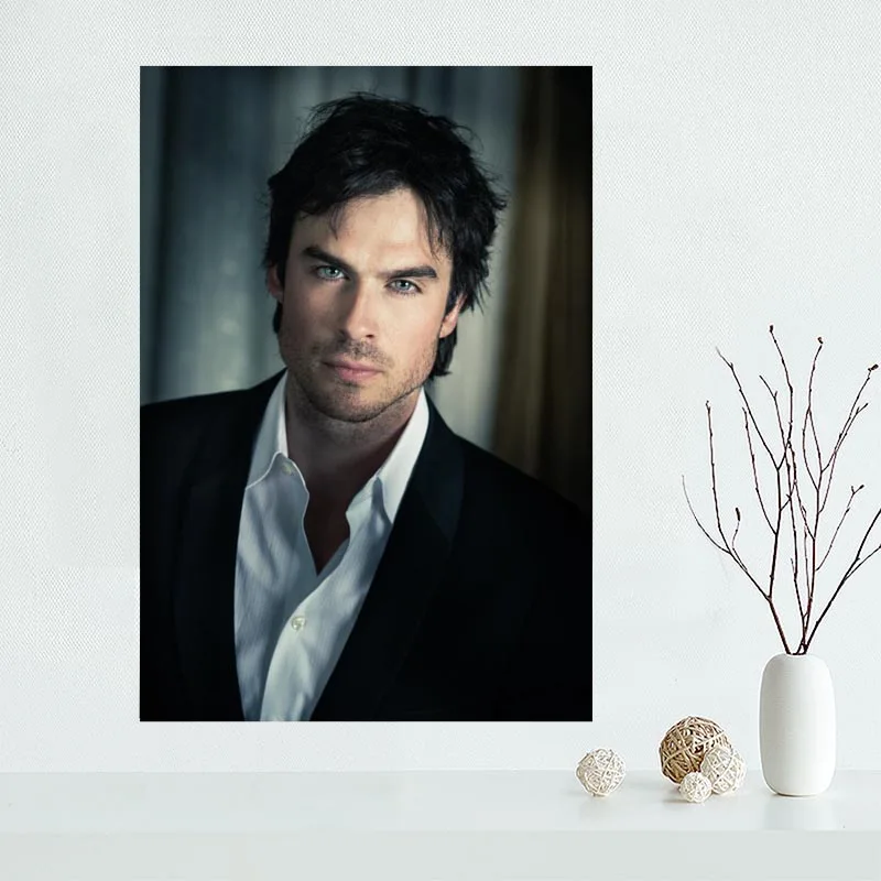 Новое поступление Ian Somerhalder Холщовый плакат планшетофон с рисунком тканевый