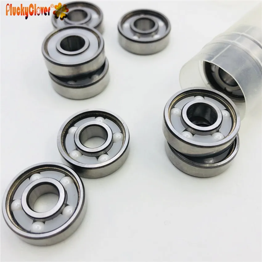 5 Balls Zro2 White Ceramic Ball Bearing 608 Inline skates Shoes Bearing