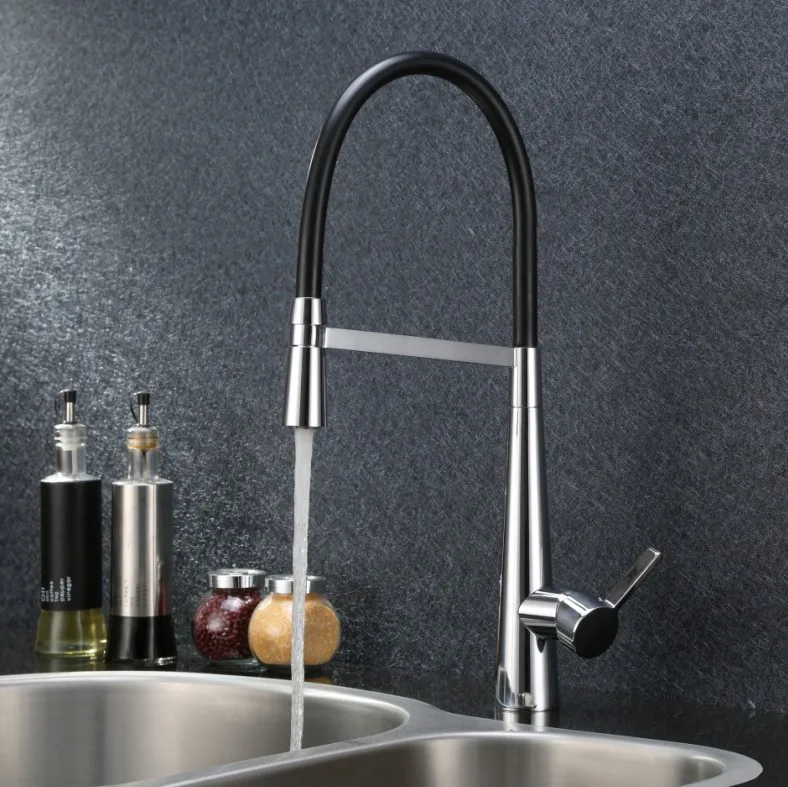 swivel chrome brass black hose pipe kitchen faucet sink faucet