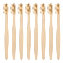 Зубная щетка 8 шт. зубная щетка из натурального бамбука для очистки полости рта дома ежедневного использования