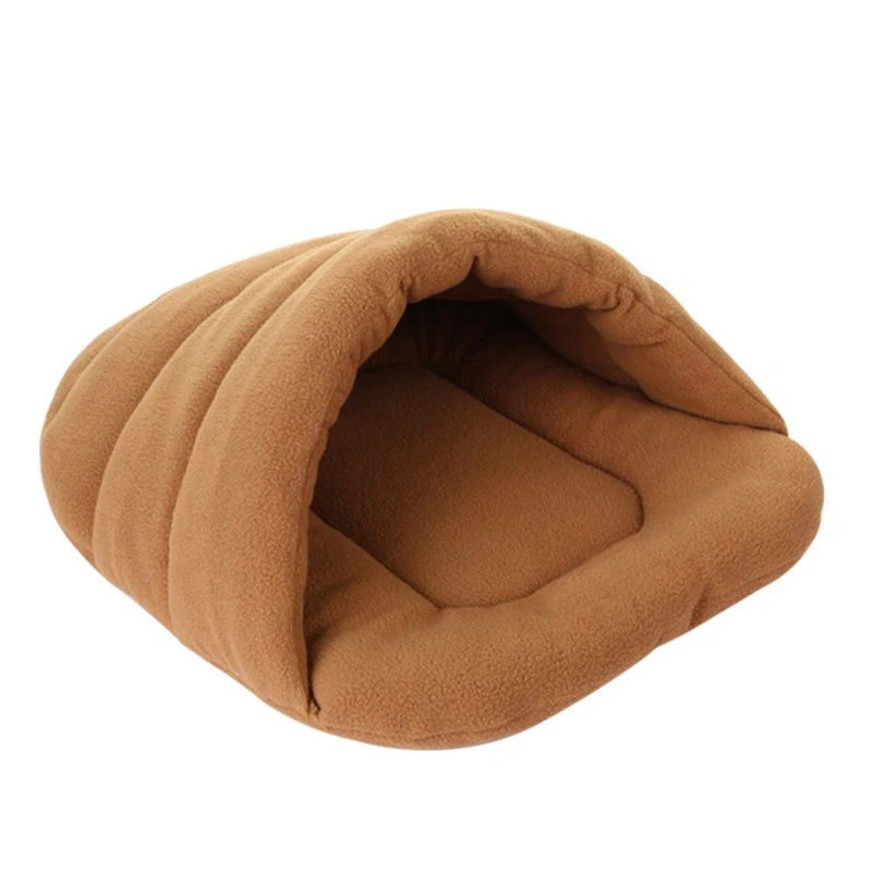 Slipper shaped Cuddle Pouch Pet Bed, Covered Hooded Pet Bed for