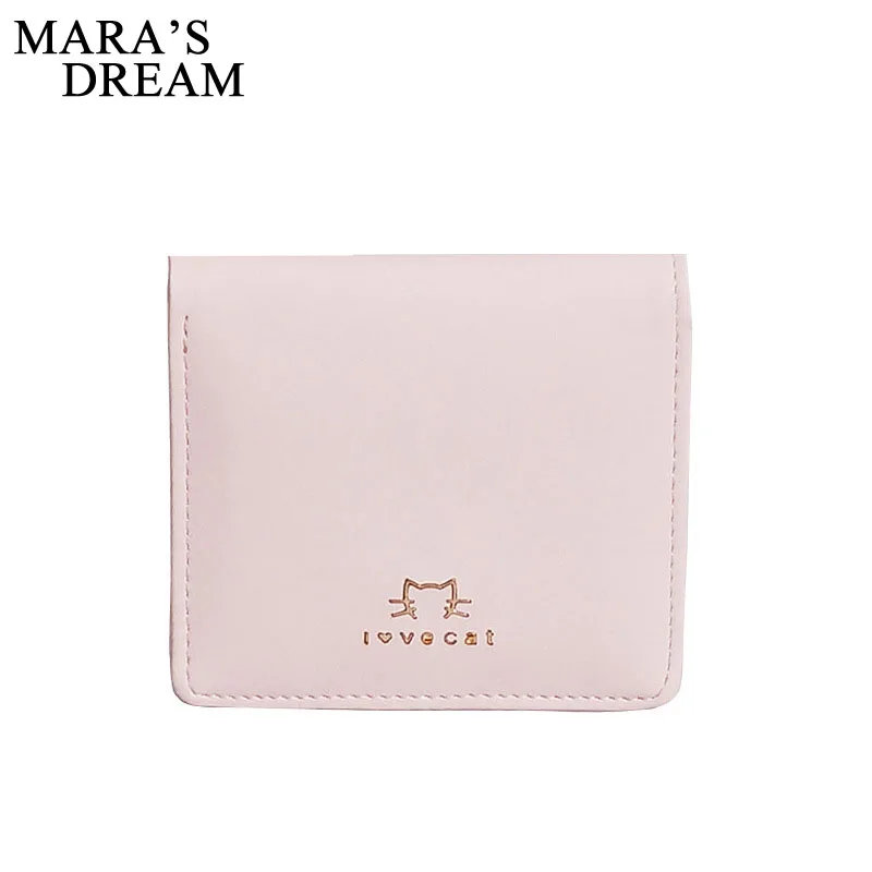 

Mara's Dream 2019 Wallet Female Short Paragraph Simple Cat Purse Female Student Small Fresh Two Fold Women's Wallet