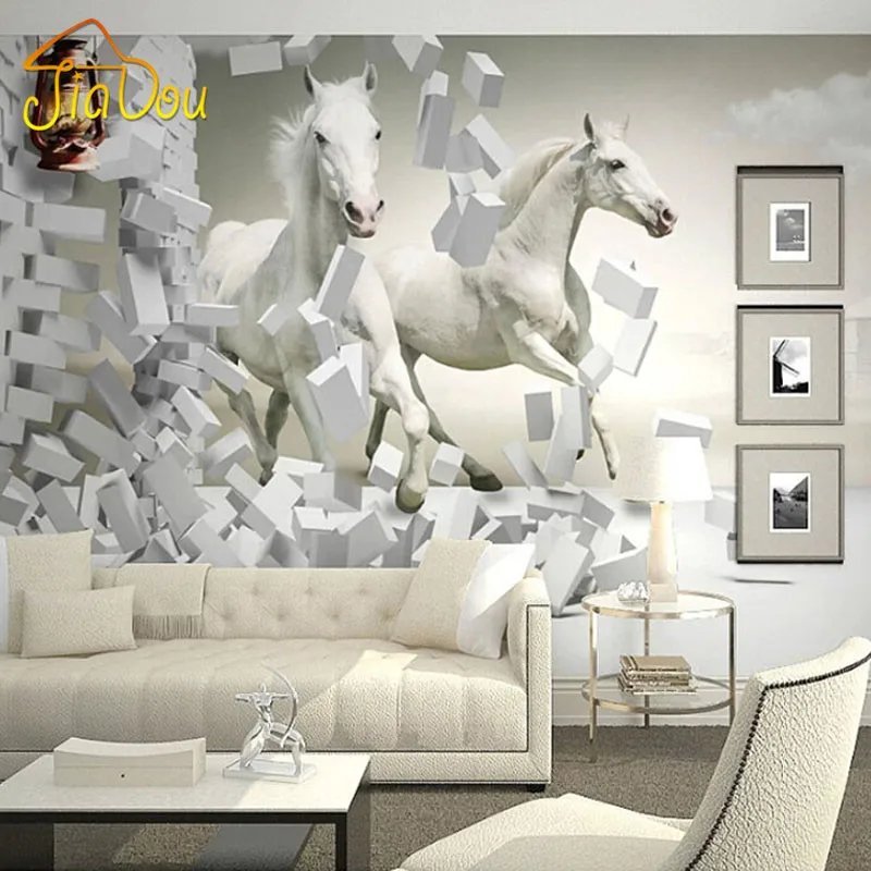 Horse Wall Murals aliexpress : buy home improvement custom 3d wall murals Horse Wall Murals aliexpress : buy home improvement custom 3d wall murals