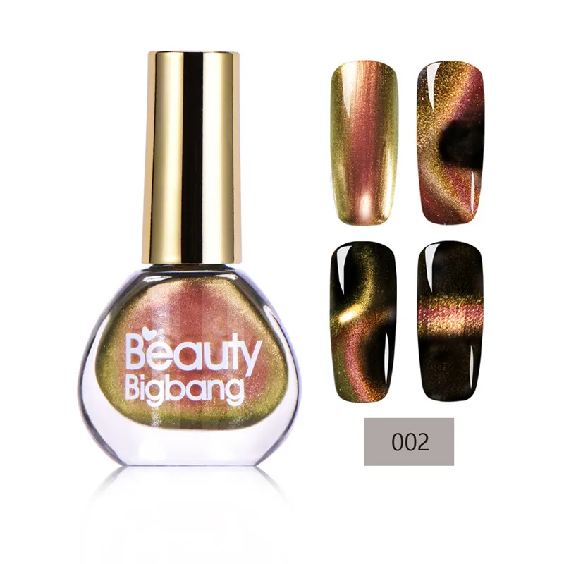 BeautyBigBang 1 Набор 3D лак для ногтей с эффектом «кошачий глаз» черный лак магнитная палочка Аврора серия блеск лак Магнит лак для ногтей - Цвет: 002