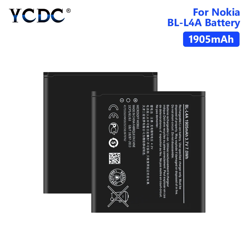 3,7 V BL-L4A BLL4A BL L4A 1905mAh литиевая батарея, сменный сотовый телефон для Nokia Lumia 830 RM-984 Lumia 535 RM-1090 RM-1089