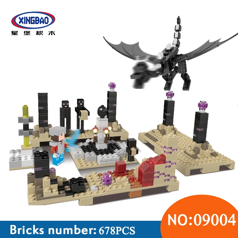 

Xingbao 09004 678Pcs Blocks Life Series Black Dragon Set Educational Building Blocks Bricks Boy Toys For Children Model Gift