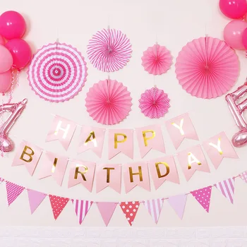 

Happy Birthday Dovetail Shape Hanging Ornaments Children's Birthday Party Decoration Letters Happy Birthday Fishtail Flags