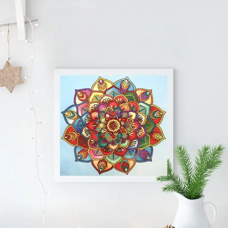 Colorful Flower 5D Special Shaped Diamond Painting Embroidery Needlework Rhinestone Crystal Cross Craft Stitch Kit DIY