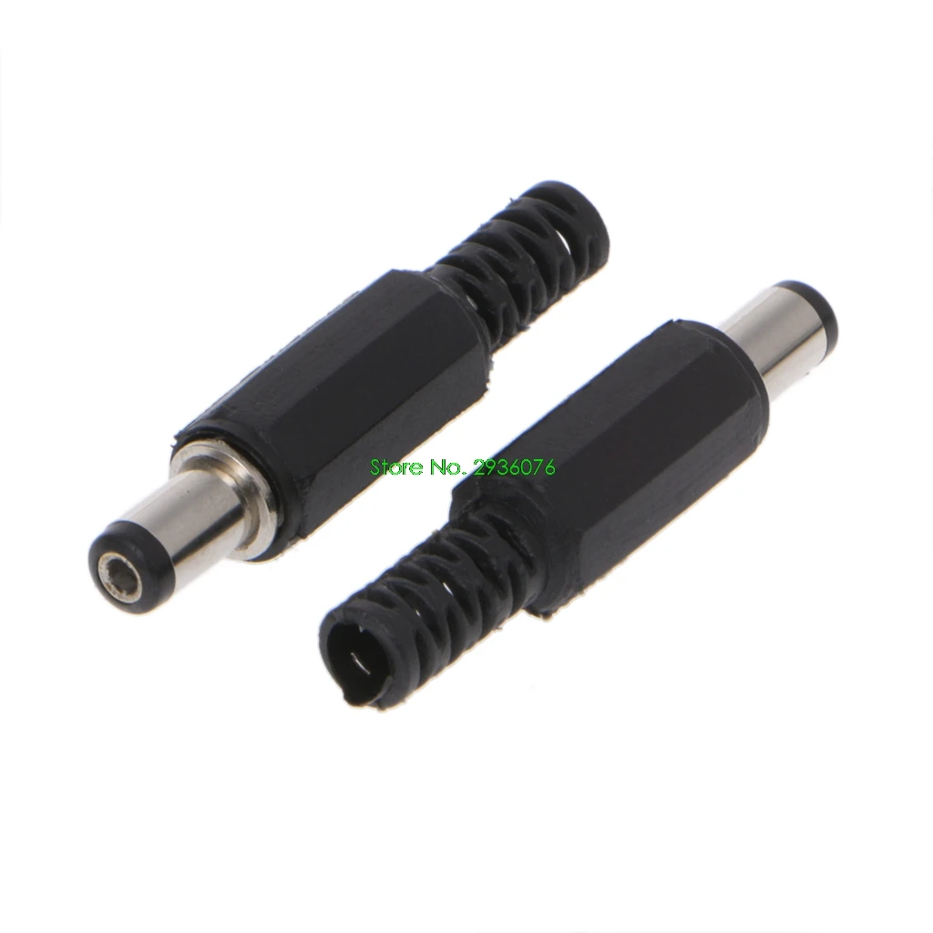 

10 Pcs 5.5x2.1mm Male DC In-Line Plug Socket Jack Connector Adapter Plastic Cover Drop Shipping Support