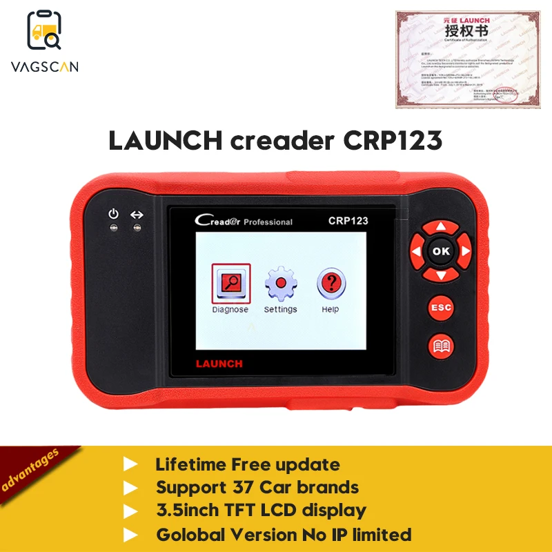 Launch X431 CRP 123 профессиональный автомобильный диагностический инструмент X-431 CRP 123 сканер кода