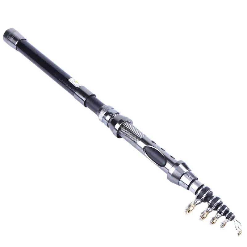 

Portable 1.5/1.8/2.1/2.4 m Telescopic Carbon Fiber Fishing Rod Travel Spinning Fishing Rod With metal ring Rod Handle Pesca