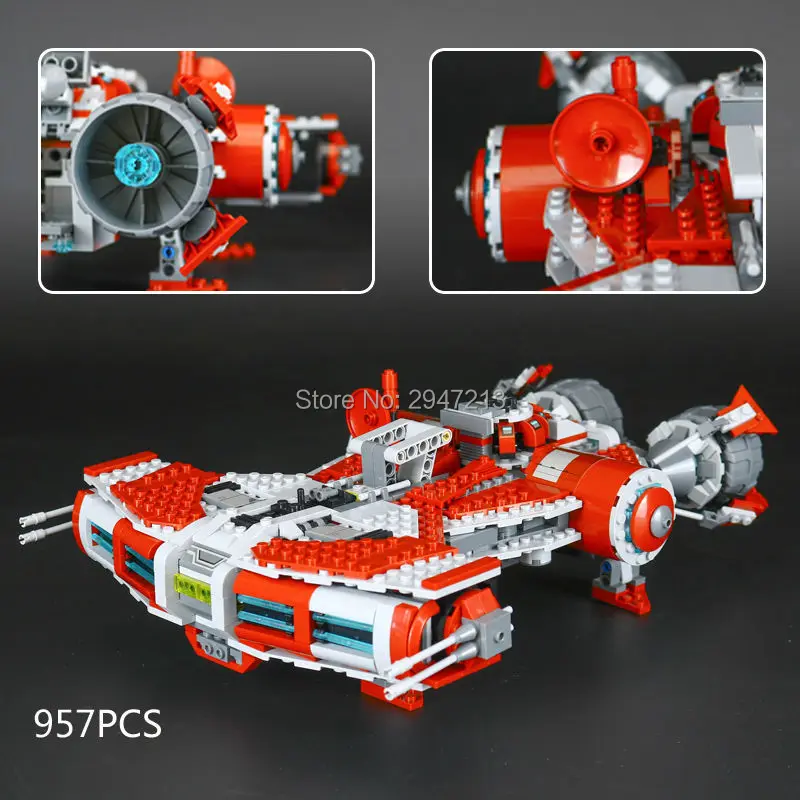 

hot lepin compatible LegoINGlys Star Wars with figures jedi defender class cruiser model Building blocks Toys for children gift