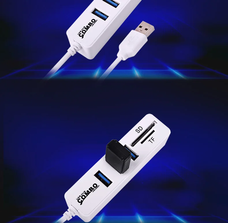 Мини USB комбинированный кард-ридер+ usb-хаб 480 Мбит/с USB разветвитель USB 2,0 концентратор для SD/TF портативный для ПК ноутбука периферийные устройства Аксессуары