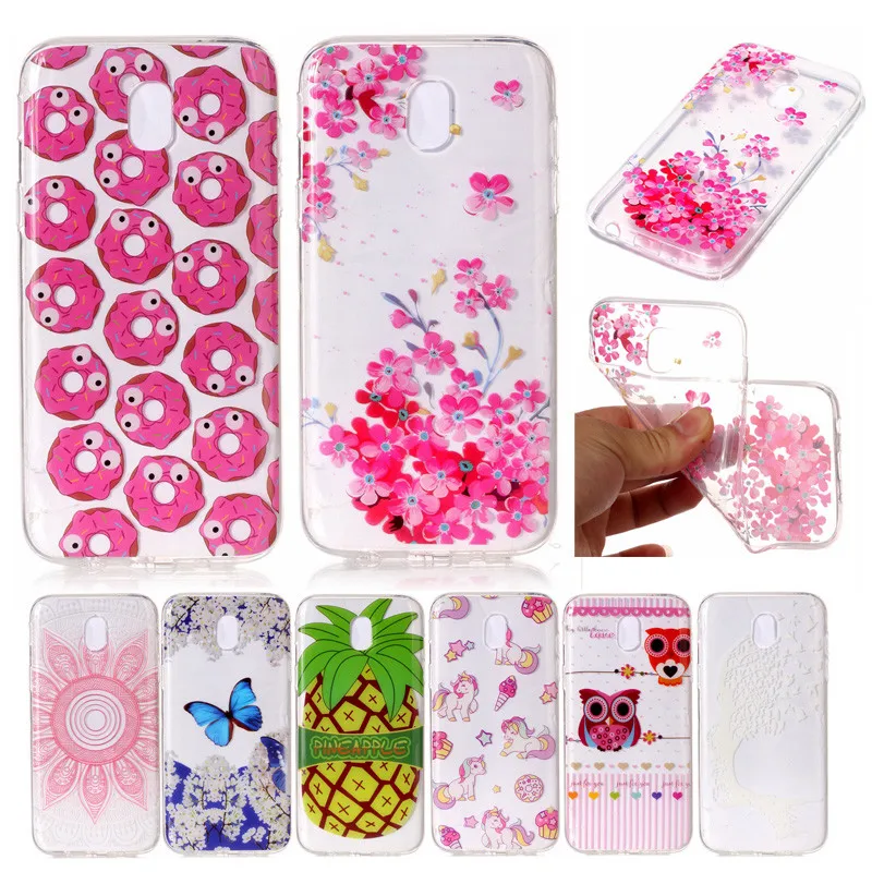 

For Samsung J7 2017 J730 J730F Case Cartoon Transparent Silicon TPU Gel Soft Back Cover Phone Case for Samsung Galaxy J7 2017