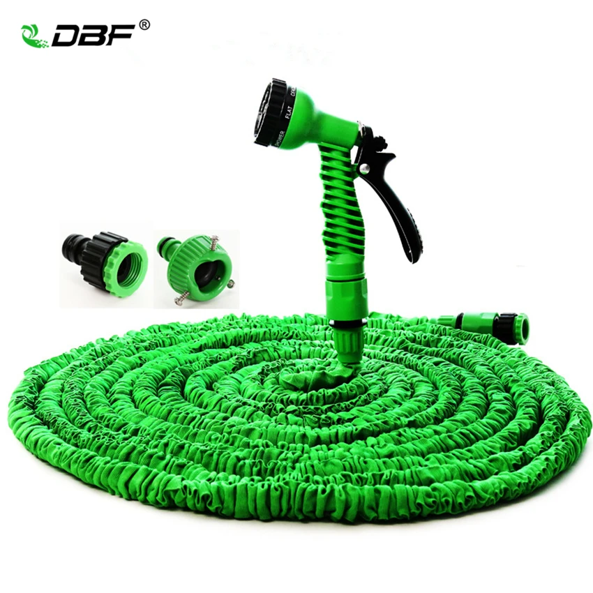 

7 In 1 Spray Gun 25FT 50FT Expandable Garden Hose Latex Tube Magic Flexible Hose for Garden Car Plastic Hoses Blue Garden Hose