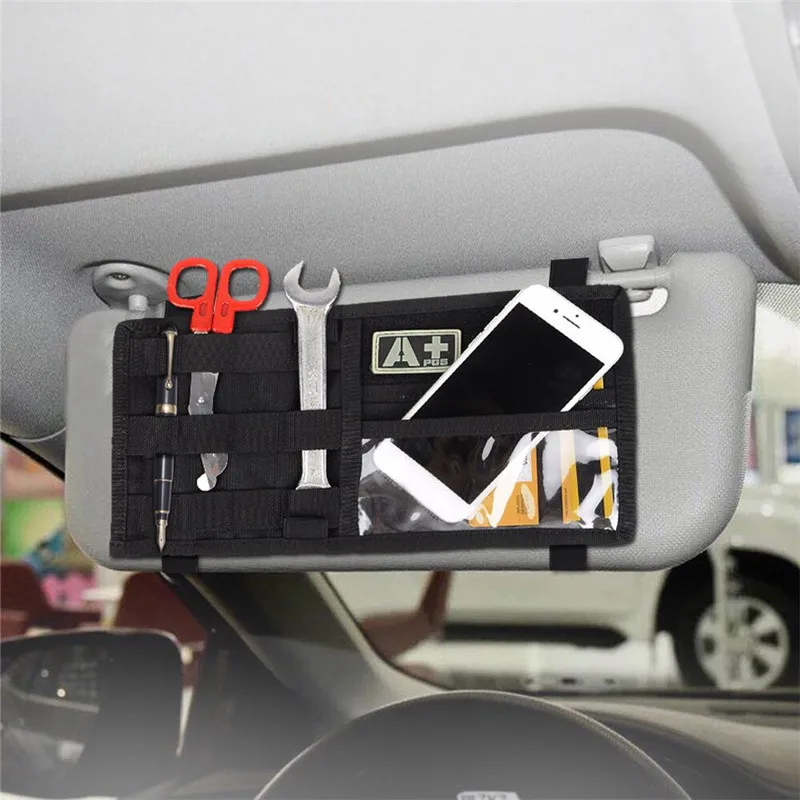 

Tactical Molle Vehicle Panel Storage Bag Visor Organizer Tool Pouch Utility Multifunctional Accessories