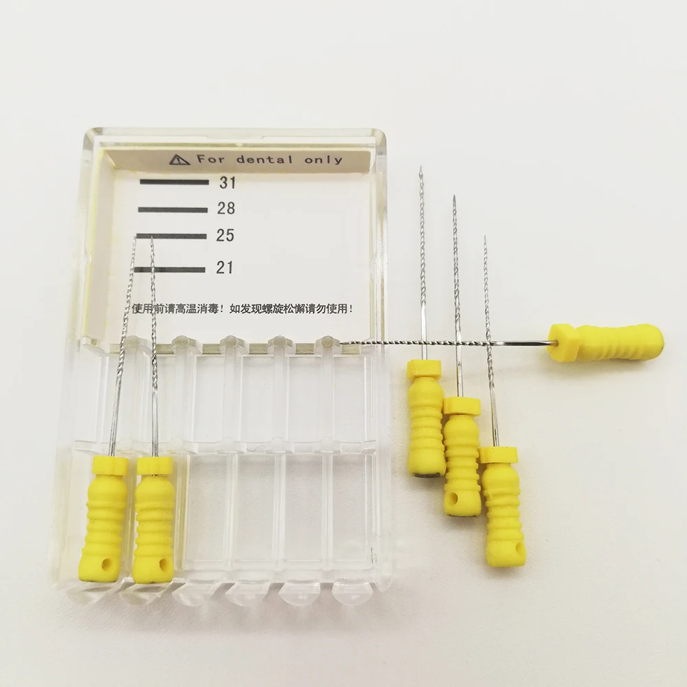 6 шт. 20#-25 мм зубные ПроТейпер файлы н корневой канал стоматолога материалы Стоматологические инструменты ручное использование нержавеющая сталь H файлы