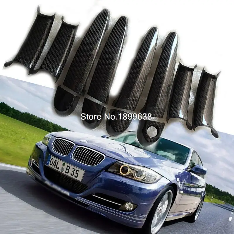 Наклейка на дверную ручку из углеродного волокна для BMW 3 серии E90 E91 E93 F30 F31 F35 2005 -