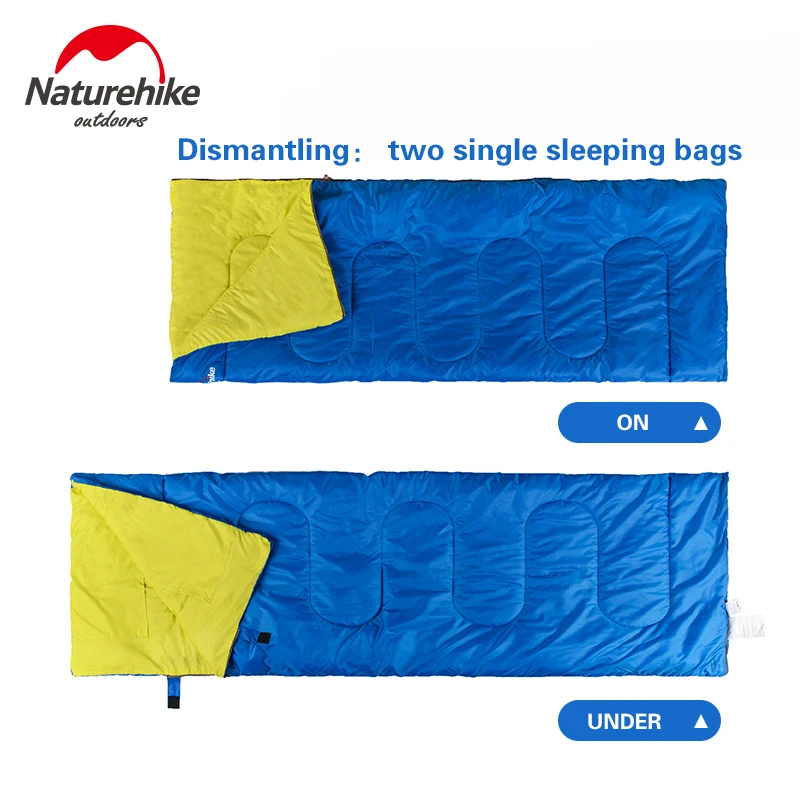 Naturehike Couples double sleeping bags Outdoor camping hiking sleeping bag 2.15m*1.45m Portable Sl