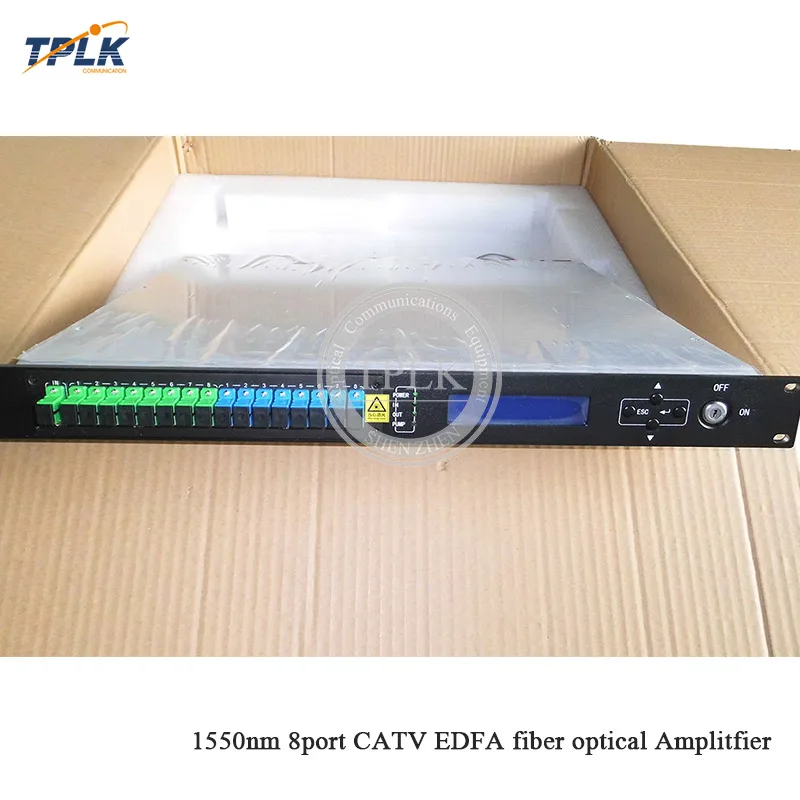 1U 1550nm CATV WDM EDFA 8 портов 16/18/22/23dbm 1550nm волоконно-оптический Amplitfier CATV EDFA высокого качества SC/APC cnonector