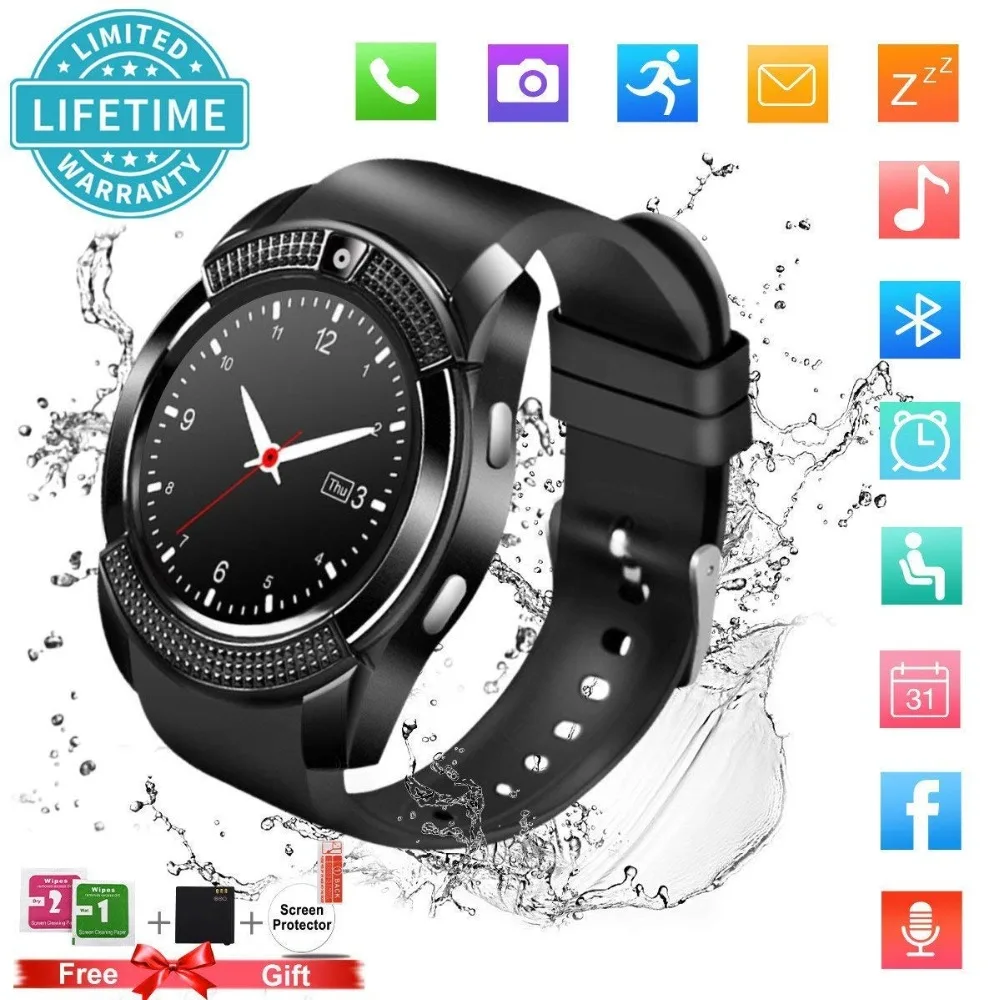 Smart Watch V8 Kids Men Bluetooth Touch Screen Smartwatch Android Anti