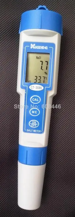 

Pen Type Salt Meter CT-3086 0-5.0% & Temp 2 in 1 LCD Digital Waterproof Salinity Meter Tester
