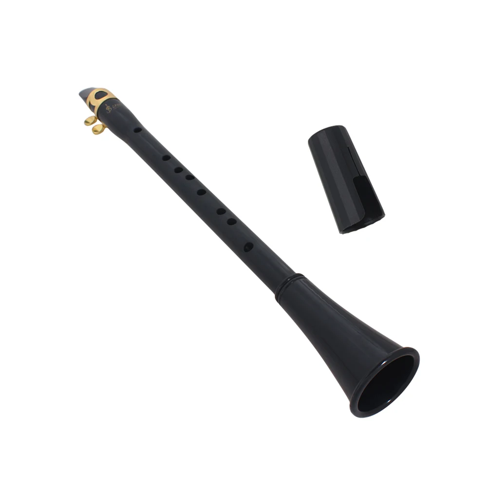 

Mini Bb B Flat Clarinet with Cleaning Cloth Grease Reeds Carrying Bag Woodwind Instrument for Beginners Practice