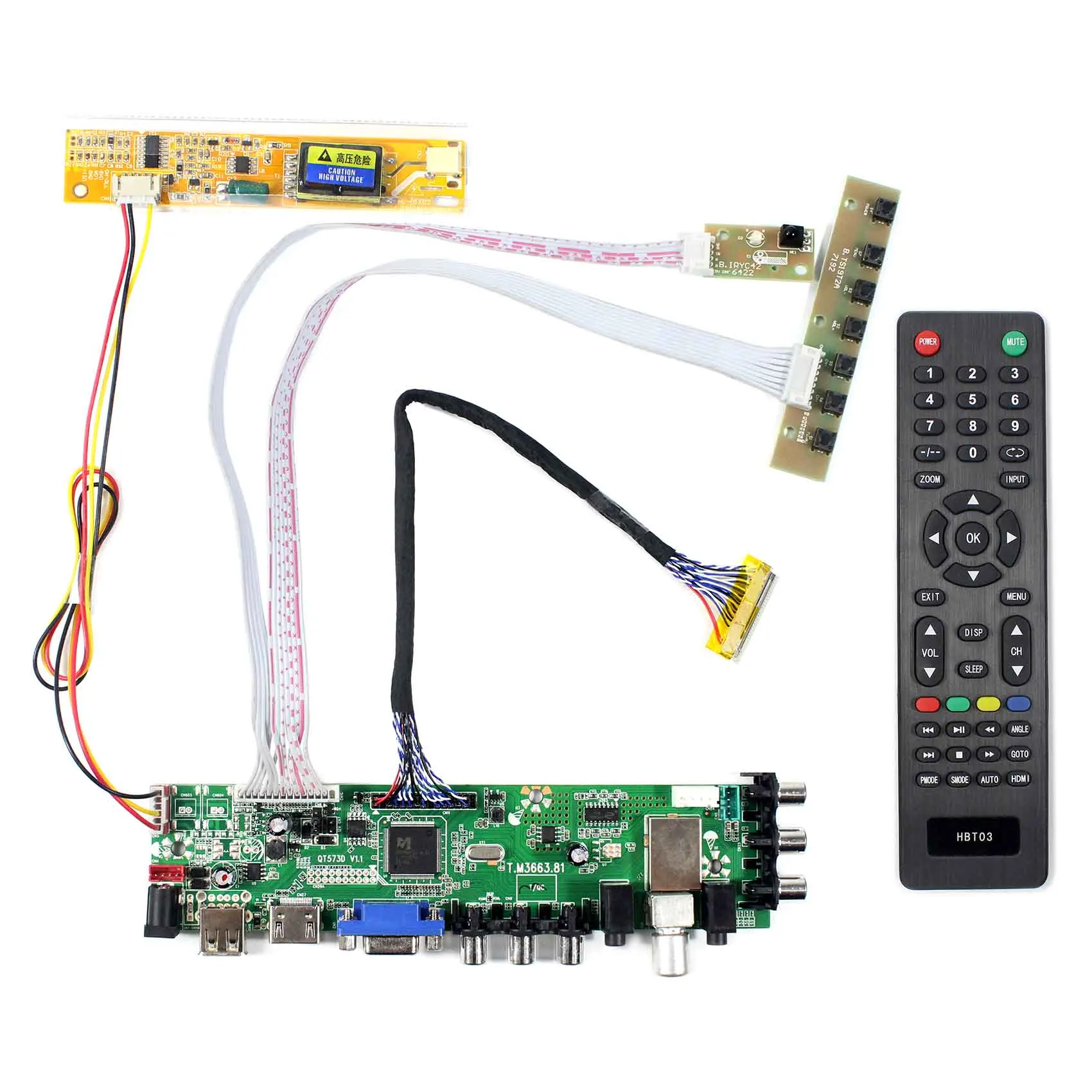 

HDMI VGA AV USB ATV DTV LCD Board Work for 15.4 17 1680x1050 1 CCFL 30pin LVDS LCD LTN154P1 LP154WE2 LTN170WP LP171W02 LP171WE3