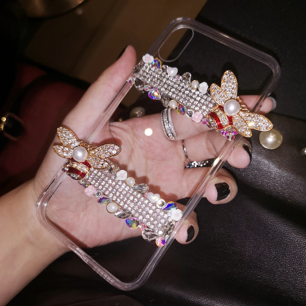 

The bees Phone Case For Samsung Galaxy S9 S8 Plus S7 S6 edge plus Note 9 8 7 5 C7 C9 Pro C8 Diamond Honeybee Phone Cases Cover